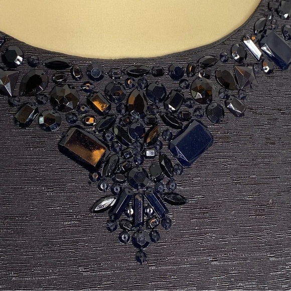 MICHAEL Michael Kors Black Embellished Neckline Dress - Picture 5 of 11